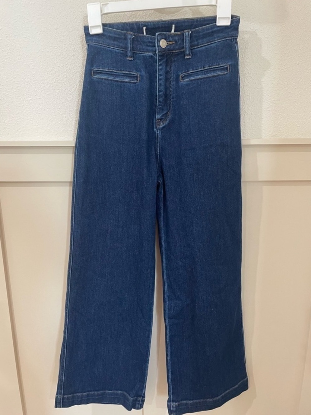 High-Rise Wide-Leg Jeans - Dark Blue